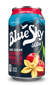 Blue Sky Natural Soda Cherry Vanilla Cream, 12 Oz.