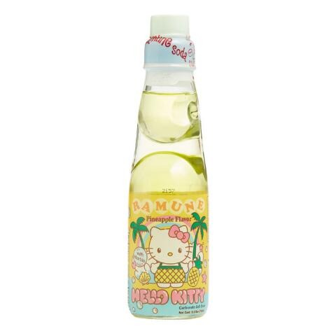 Hello Kitty Ramune Pineapple Soda 6.76fl.oz(200ml)